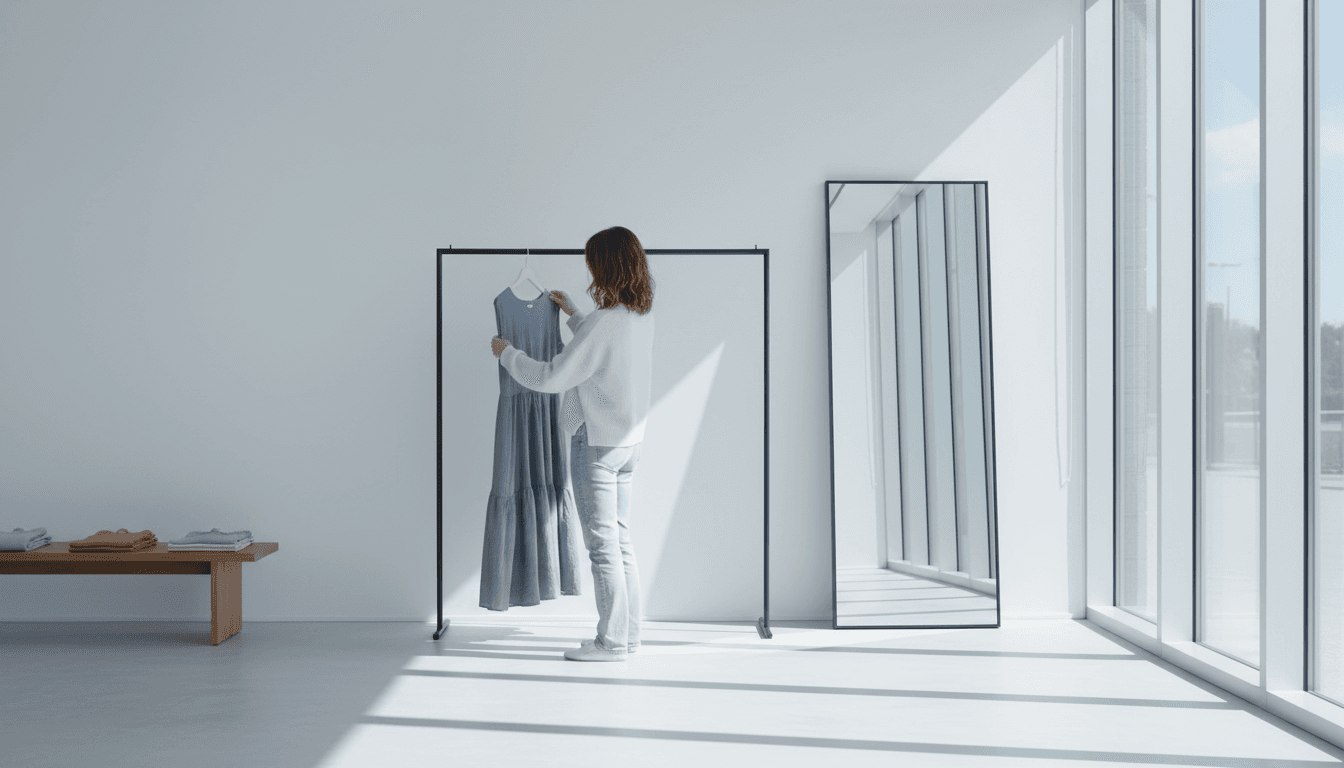 Customer satisfied with custom apparel fitting