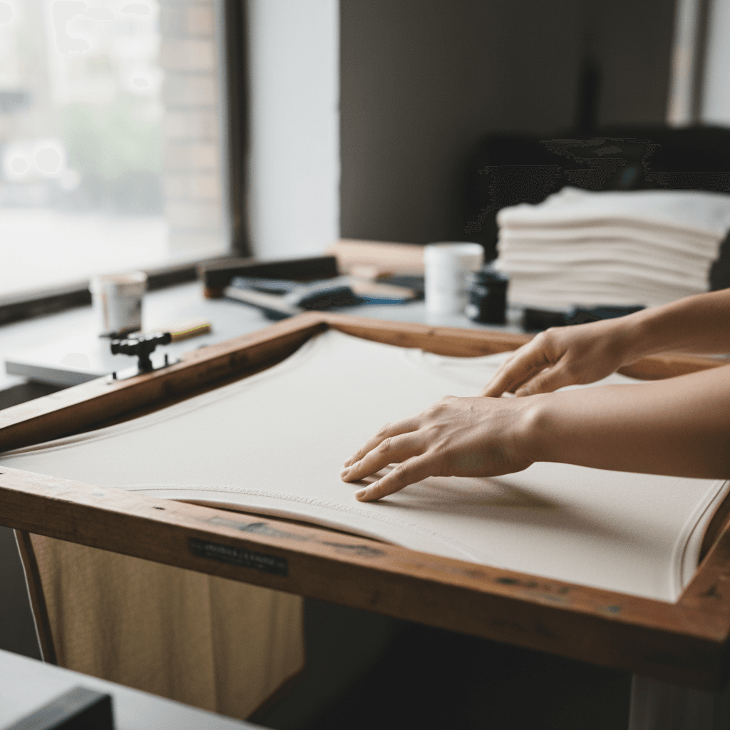 Quality check of finished custom apparel