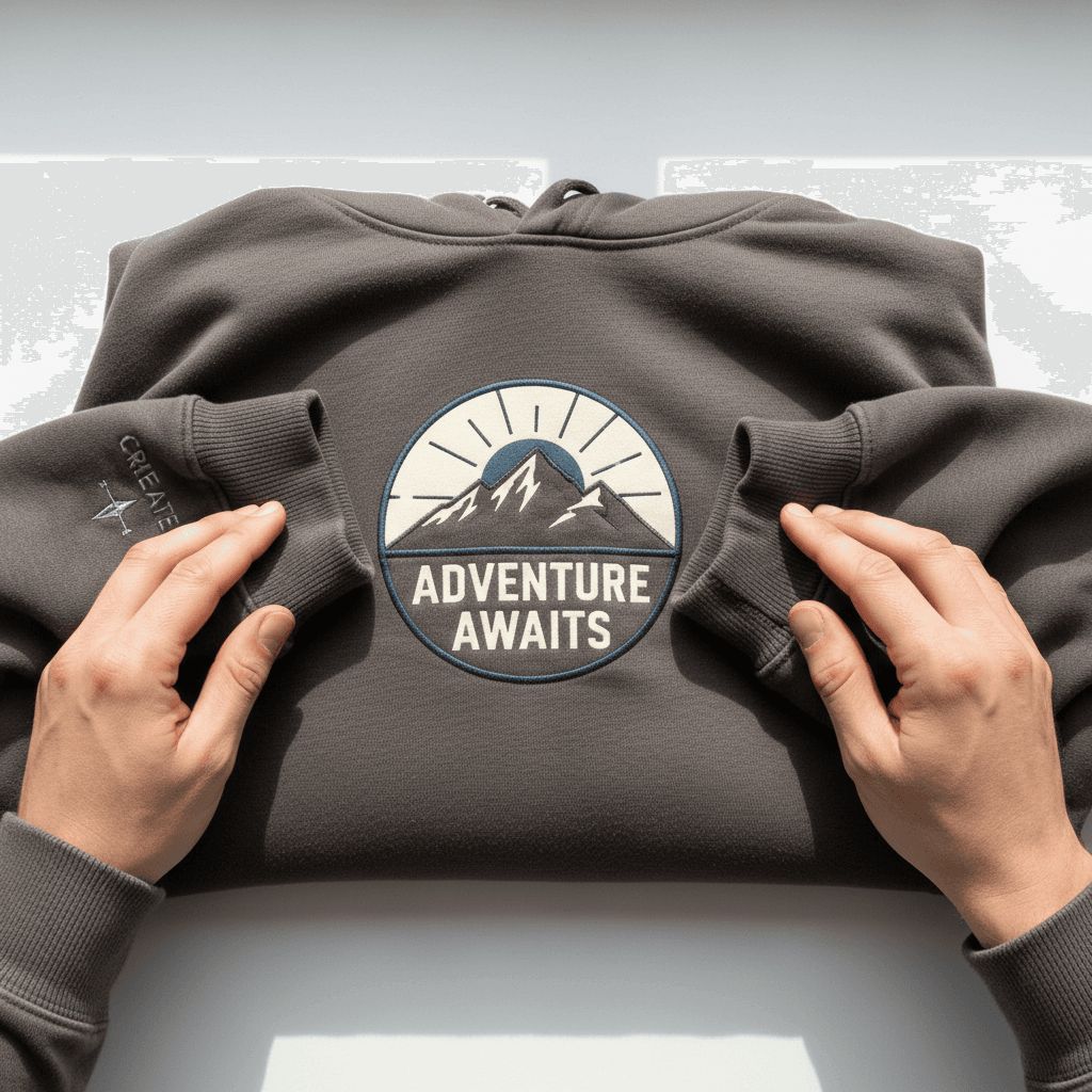 Custom hoodie detail and construction